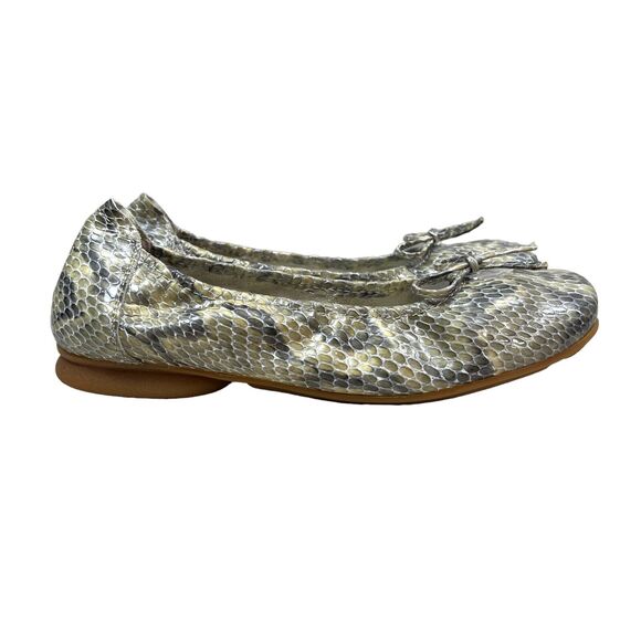 Sabrinas Ballet Flats Embossed Patent‎ Leather Rubber Soles Green Women EUR 38 - Picture 1 of 8